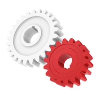 Injection Molded Spur Gears - Moulded Plastic (nylon)