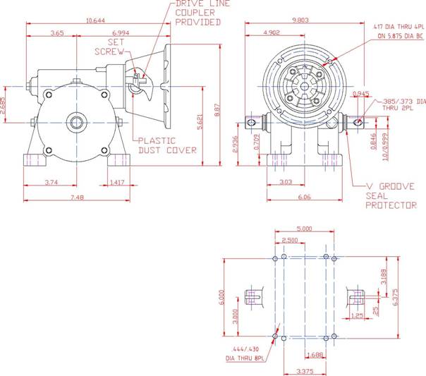 Center-dive Gear Box Of Irrigation System