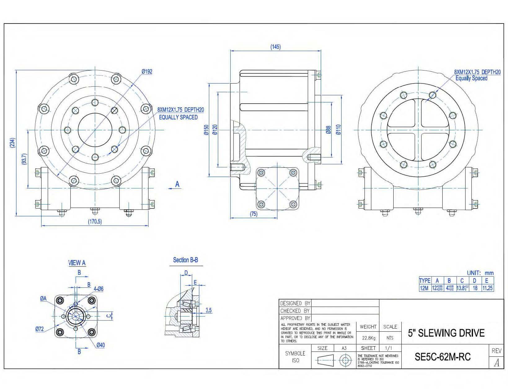 Worm Gear Slew Drive
