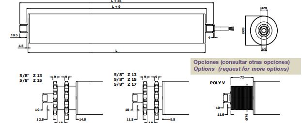 MOTORIZED ROLLERS FOR HANDLING SYSTEMS
