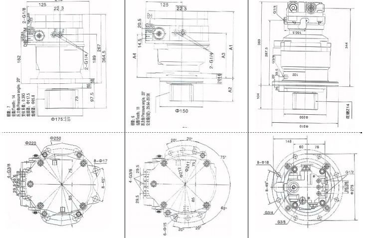 Hydraulic Swing Drive Motor For Mini Excavators