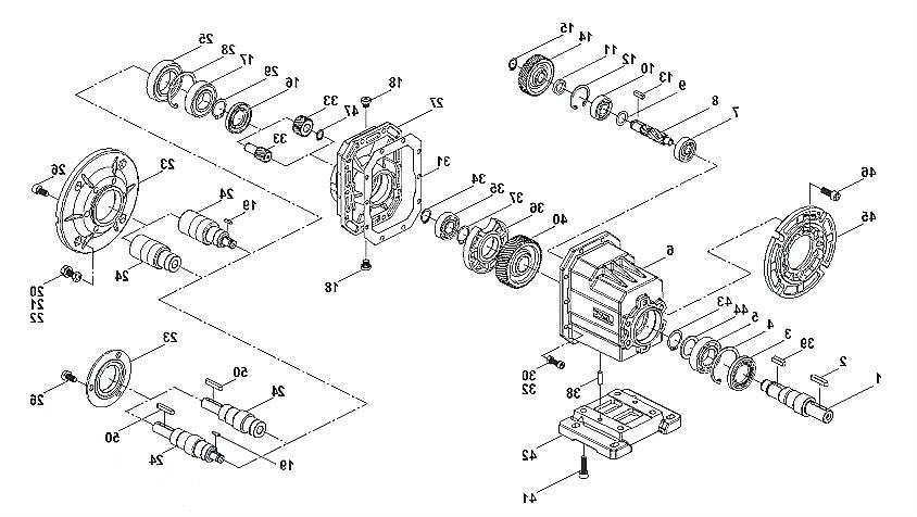 CHC TRC HELICAL GEAR UNITS Aluminium Housing