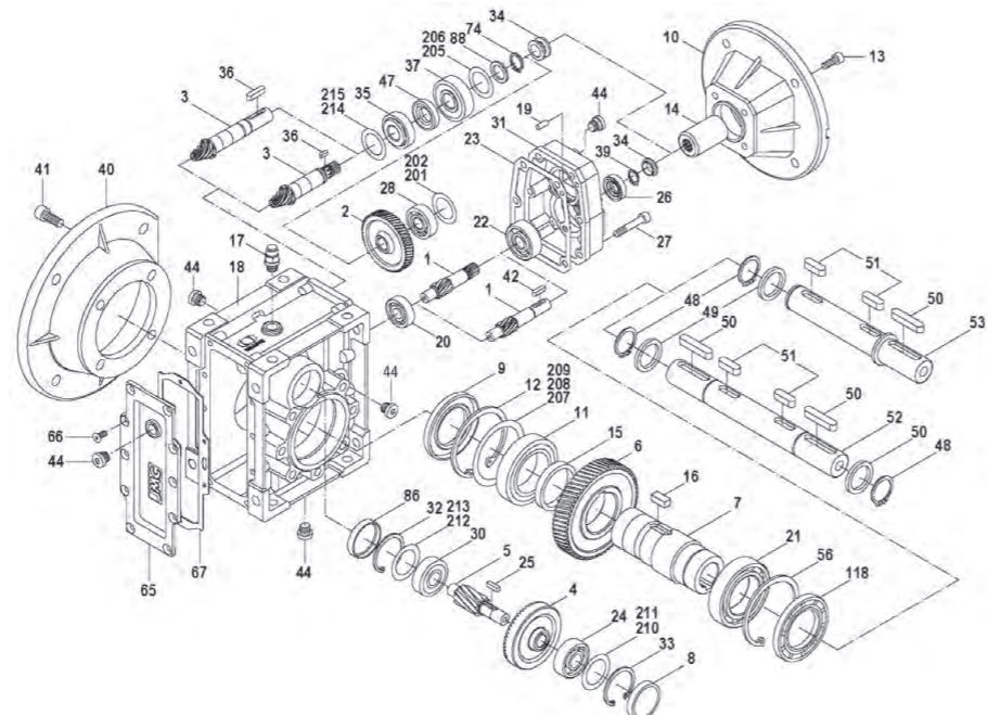 CHO TKM/TKB BEVEL HELICAL GEAR UNITS Hypoid Gear Replace Of NMRV