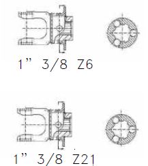 Pto Shaft Shear Bolt Torque Limiters (SB) And Yoke 1” 3/8 Z6 EC Legislation