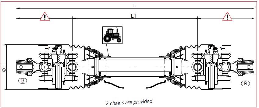 Pto Shaft With Wide Angle Joint EC Legislation