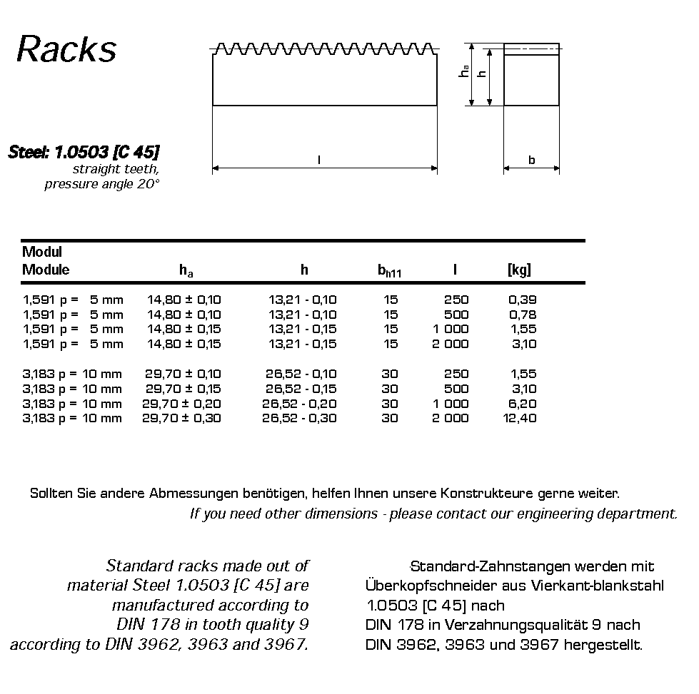 Nylon Gear Rack