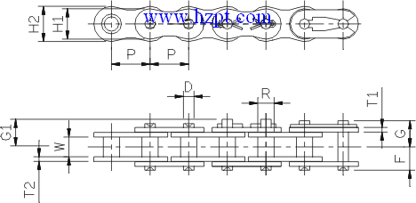 Rollerless Chain