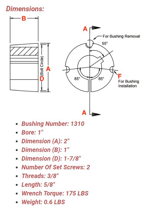 Taper Lock Bush