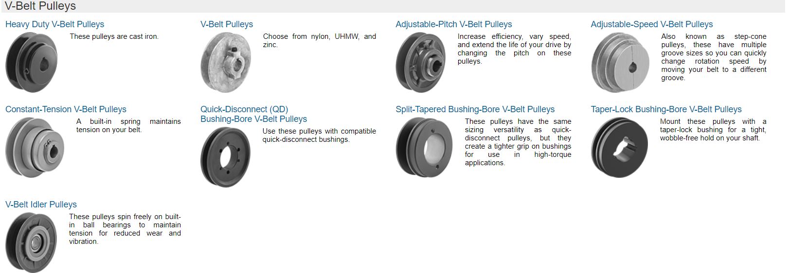 V Belt Pulley Wheels