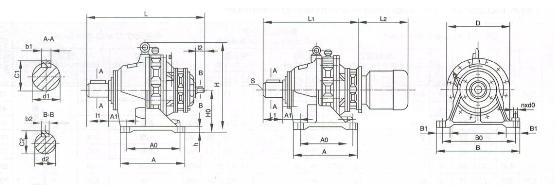 Helical Gear - Bevel Gear Motor
