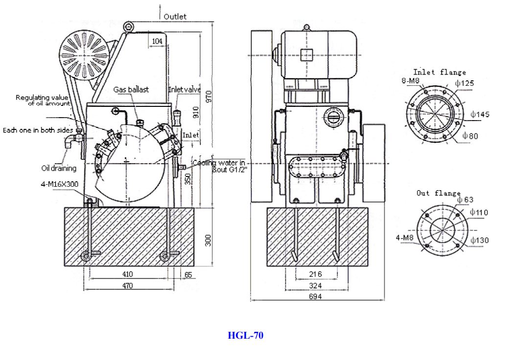 Rotary Piston Vacuum Pump