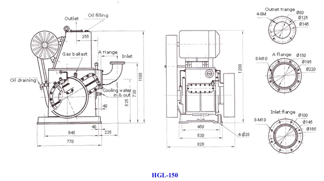 Rotary Piston Vacuum Pump