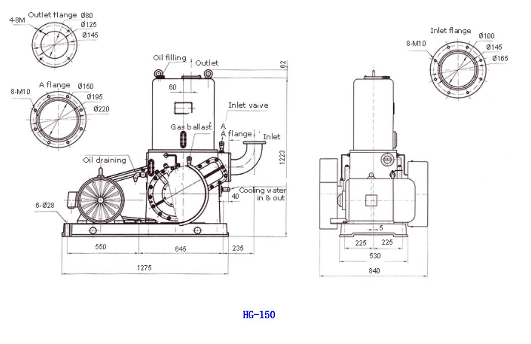 Rotary Piston Vacuum Pump