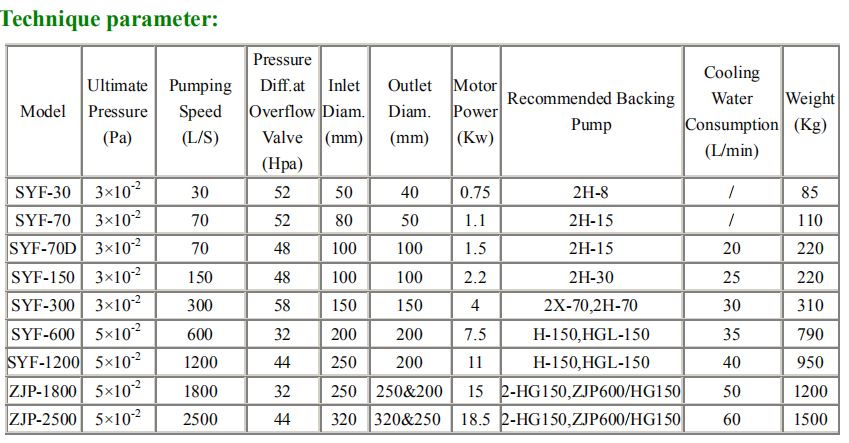 Roots Vacuum Pump