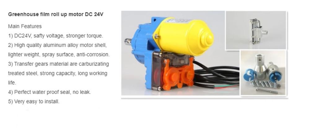 Film Reeler Roll Up Winch For Greenhouse
