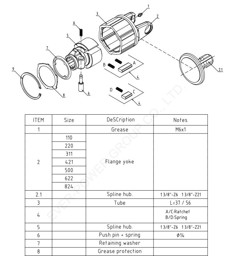 Outer Yoke With Push-pin