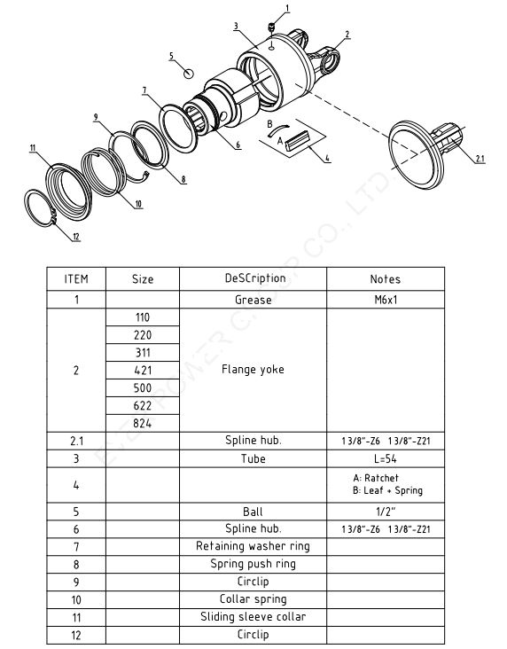 Outer Yoke With Collar Ball