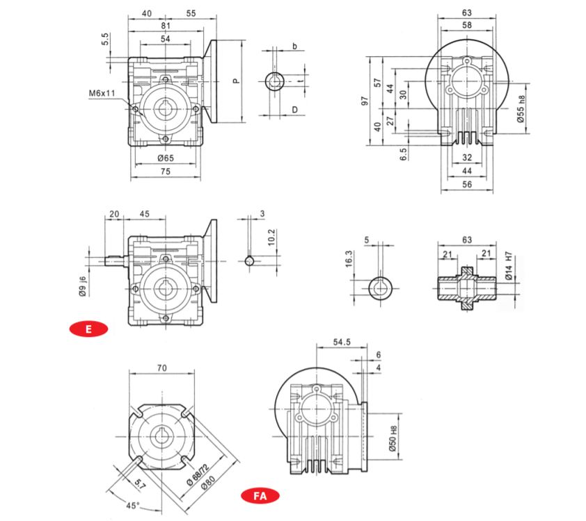 CHM - WORM GEARED MOTORS AND WORM GEAR UNITS