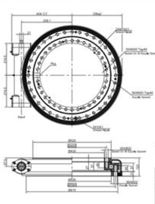 Worm Gear Slewing Drive For Timber Grab